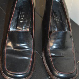 Gucci Chunky Loafer Heels Size 7.5